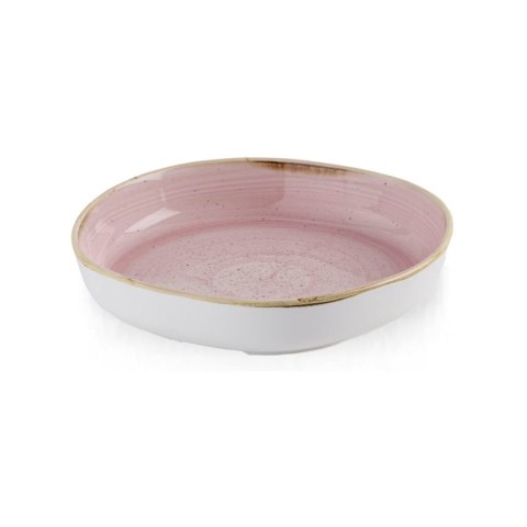 Talerz organiczny z wysokim rantem Stonecast Petal Pink, 200mm Churchill