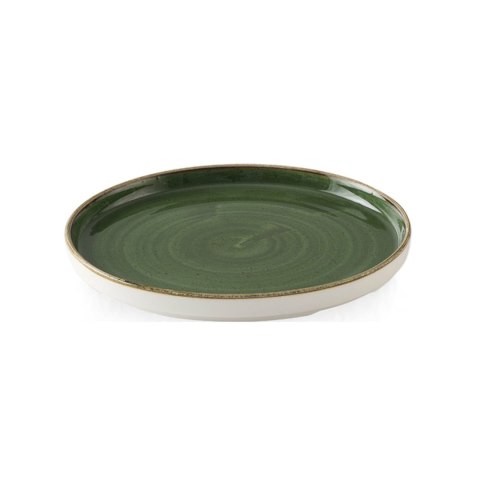 Talerz płytki z rantem Stonecast Sorrel Green, 210mm Churchill