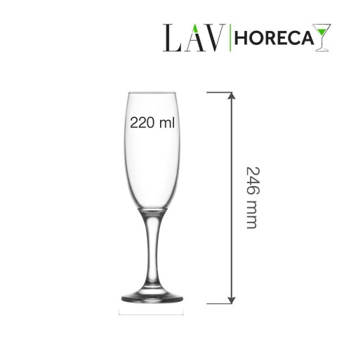 Kieliszek do szampana Aspen 220 ml, LAV (dawniej LV-EMP541Z) LAV Kieliszek do szampana Aspen 220 ml, LAV (dawniej LV-EMP541Z) LAV