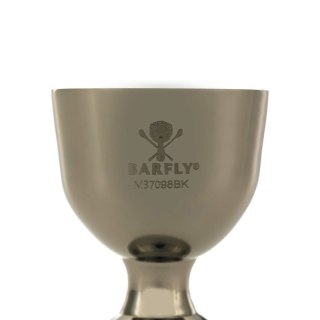 Miarka barmańska Bell z prostą krawędzią, czarna, BarFly, 25/50ml BarFly