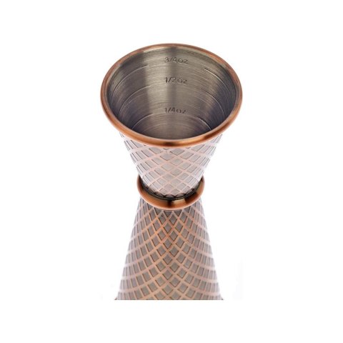 Miarka barmańska w stylu japońskim Diamond Lettice, antyczna miedź, BarFly, 30/60ml BarFly Miarka barmańska w stylu japońskim Diamond Lettice, antyczna miedź, BarFly, 30/60ml BarFly