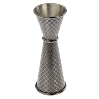 Miarka barmańska w stylu japońskim Diamond Lettice, czarna, BarFly, 30/60ml BarFly