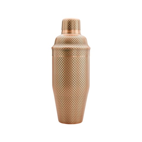 Shaker barmański 3-częściowy w stylu japońskim Diamond Lettice, antyczna miedź, BarFly, 700ml BarFly Shaker barmański 3-częściowy w stylu japońskim Diamond Lettice, antyczna miedź, BarFly, 700ml BarFly