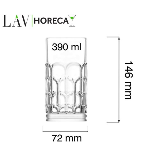 Szklanka wysoka Archie, 390ml, LAV LAV Szklanka wysoka Archie, 390ml, LAV LAV