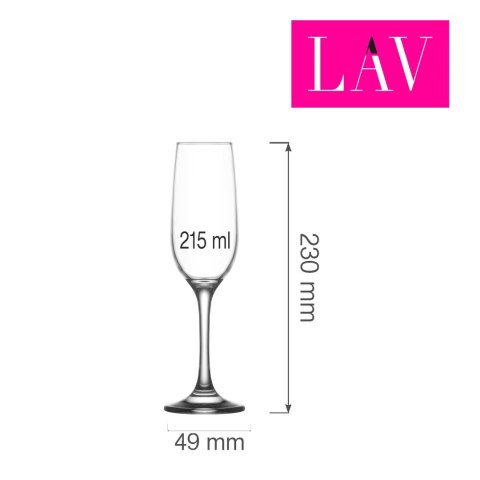 Kieliszek do szampana Valencia 215 ml, LAV (dawniej LV-FAM539Z) LAV Kieliszek do szampana Valencia 215 ml, LAV (dawniej LV-FAM539Z) LAV