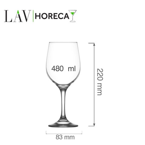 Kieliszek do wina Valencia 480 ml, LAV (dawniej LV-FAM563Z) LAV Kieliszek do wina Valencia 480 ml, LAV (dawniej LV-FAM563Z) LAV