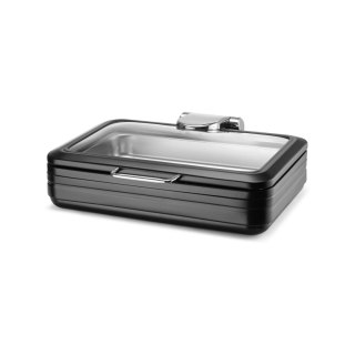 Podgrzewacz indukcyjny ze szklaną pokrywą De Luxe Black, GN 1/1 Fine Dine