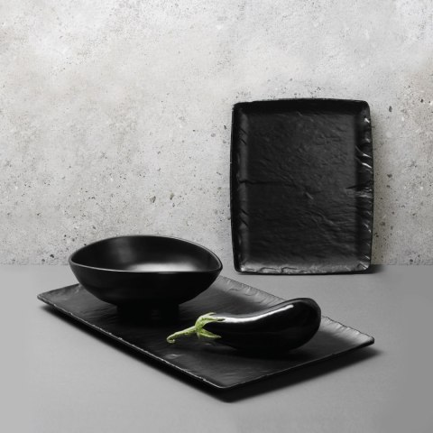 Półmisek z melaminy Rock, czarny, GN 1/3, 176x325mm Fine Dine Półmisek z melaminy Rock, czarny, GN 1/3, 176x325mm Fine Dine