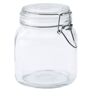 Słoik z klamrą, kwadrat, 1000 ml (kpl. 4 szt)