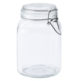 Słoik z klamrą, kwadrat, 1500 ml (kpl. 4 szt)