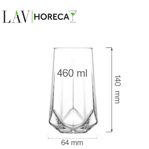 Szklanka wysoka Verona 460 ml, LAV (dawniej LV-VLR374Z) LAV Szklanka wysoka Verona 460 ml, LAV (dawniej LV-VLR374Z) LAV