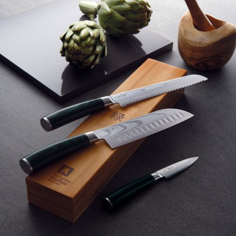 Nóż Santoku 17.5cm w pud. drewnianym MIDORI