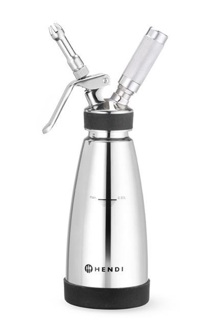 Termo syfon do ciepłych i zimnych sosów, HENDI, 0,5L, ?95x(H)275mm