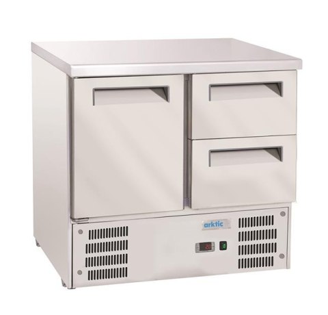 Stół chłodniczy z 1 drzwiami i 2 szufladami, Arktic, GN 1/1, 247L, 220-240V/143W, 900x700x(H)855mm