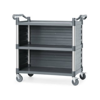 Wózek serwisowy z panelami bocznymi, 3-półkowy, 1010x500x(h)960mm Amerbox