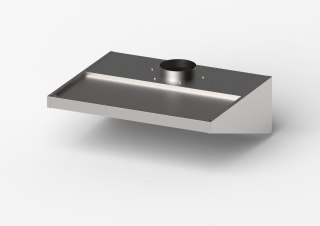 Okap do niskich pomieszczeń, skręcany, Gredil, 1210x1000x400 mm Gredil