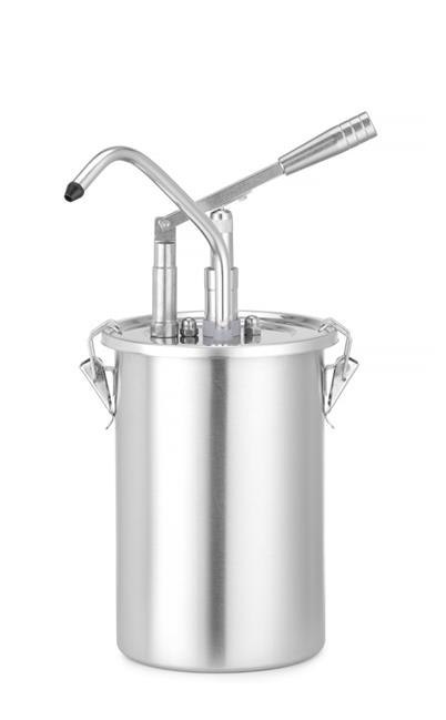 Pojemnik ze stali nierdzewnej do sosów z dyspenserem, HENDI, 4,5L, xx(H)420mm Pojemnik ze stali nierdzewnej do sosów z dyspenserem, HENDI, 4,5L, xx(H)420mm