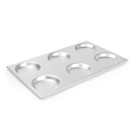 Taca aluminiowa GN 1/1 z okrągłymi formami 530x325 Taca aluminiowa GN 1/1 z okrągłymi formami 530x325