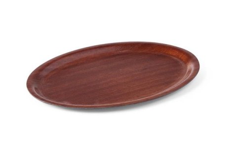Taca antypoślizgowa drewniana - owalna 230x160 mm Taca antypoślizgowa drewniana - owalna 230x160 mm