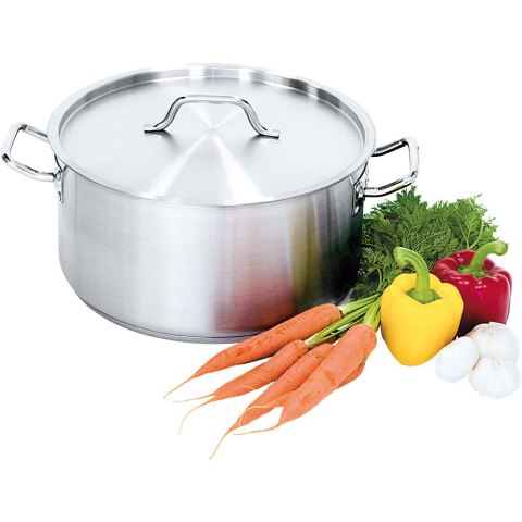 Garnek niski z pokrywką, stalowy, Ø 240 mm, V 5 l Garnek niski z pokrywką, stalowy, Ø 240 mm, V 5 l