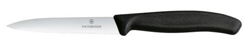 Victorinox Swiss Classic Nóż do jarzyn, ząbkowany, 100mm, czarny Victorinox Swiss Classic Nóż do jarzyn, ząbkowany, 100mm, czarny