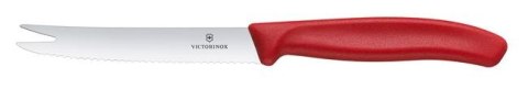 Victorinox Swiss Classic Nóż do sera i kiełbasy, ostrze ząbkowane, 110mm, czerwony Victorinox Swiss Classic Nóż do sera i kiełbasy, ostrze ząbkowane, 110mm, czerwony